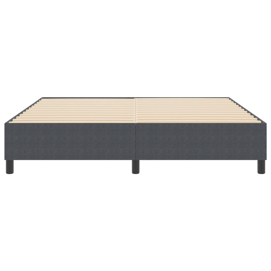 Boxspringbed Super King Corduroy Stof Donkergrijs 180 x 200 cm