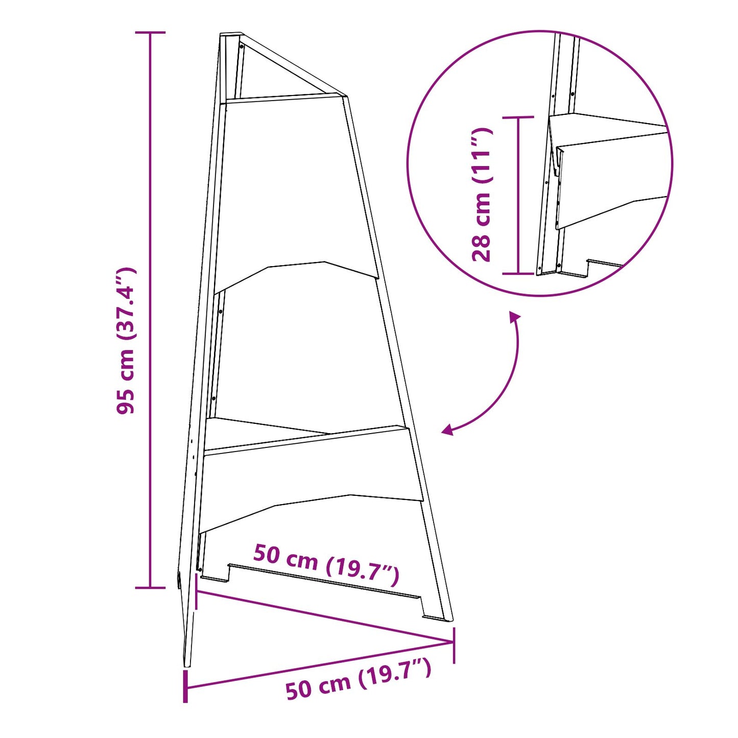 Vuurkorf Piramide Zwart 50X45X95 Cm Staal Koudgewalst staal/Zwart
