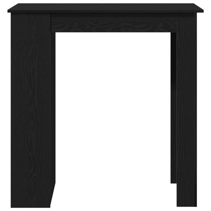 Bartafel Met Plank - Zwart Eiken, 102X50X103,5 Cm, Gemaakt Van Samengesteld Hout