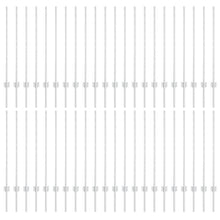 Omheining Palen 88 stuks U-Kanaal Zilver 140 cm Staal