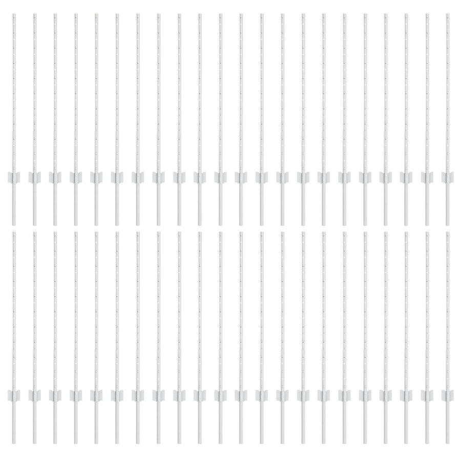 Omheining Palen 88 stuks U-Kanaal Zilver 140 cm Staal