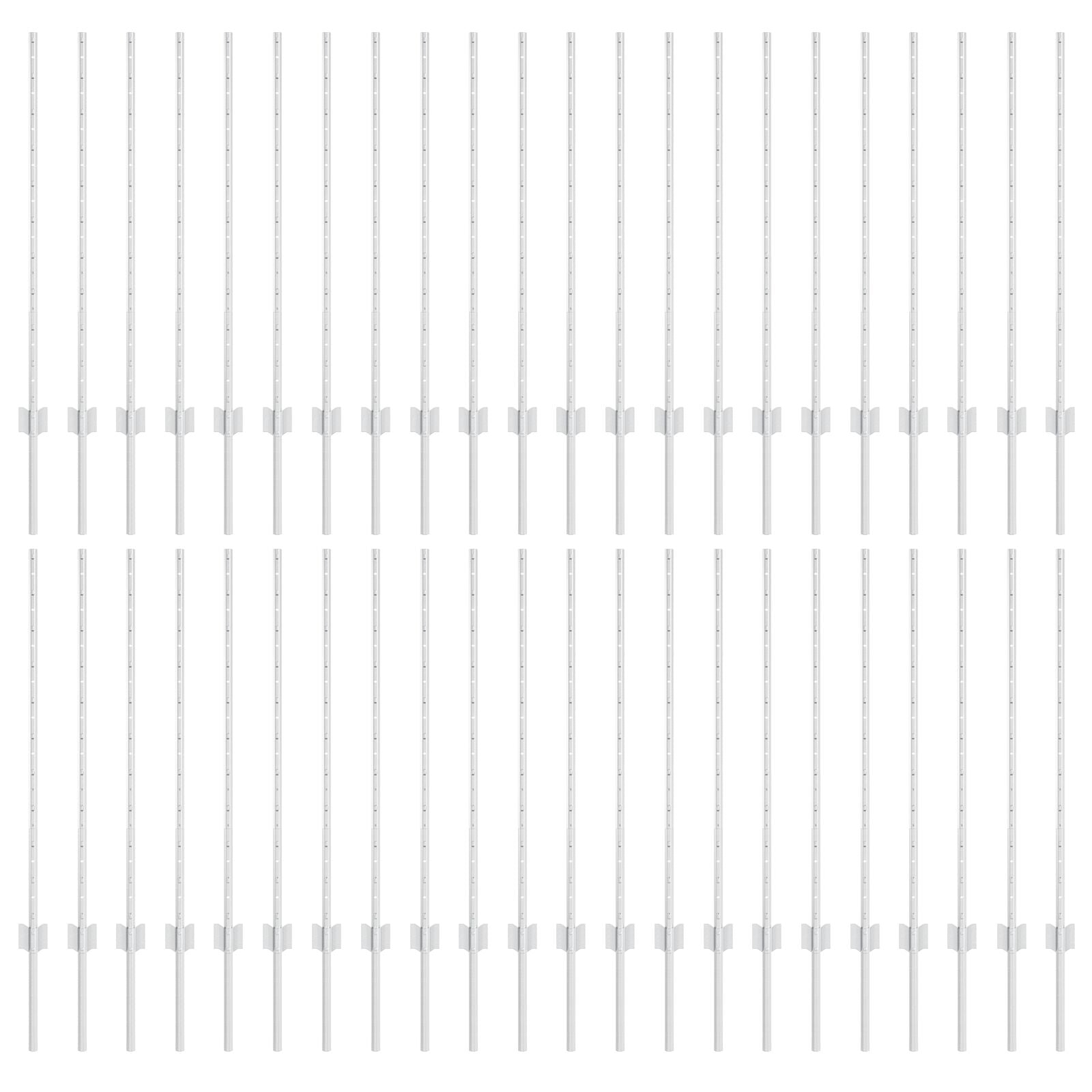 Omheining Palen 88 stuks U-Kanaal Zilver 140 cm Staal