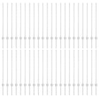 Fence Post 44 pcs Silver 140 cm Steel