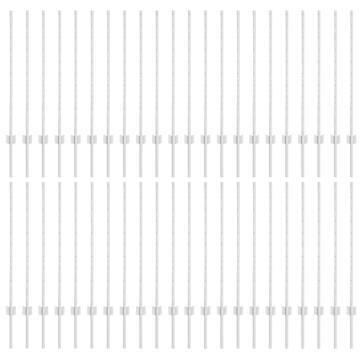 Omheining Palen 88 stuks U-Kanaal Zilver 140 cm Staal