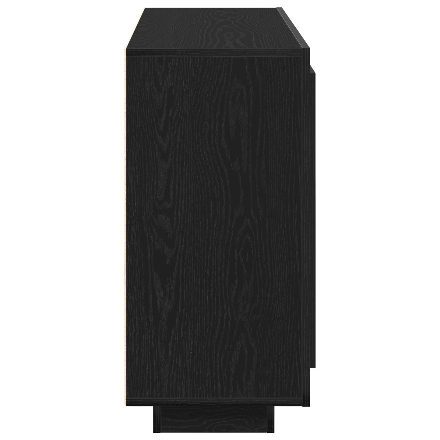 Sideboard 92X35X75 Cm Engineered Wood Zwart eiken