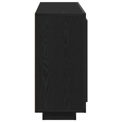 Sideboard 92X35X75 Cm Engineered Wood Zwart eiken