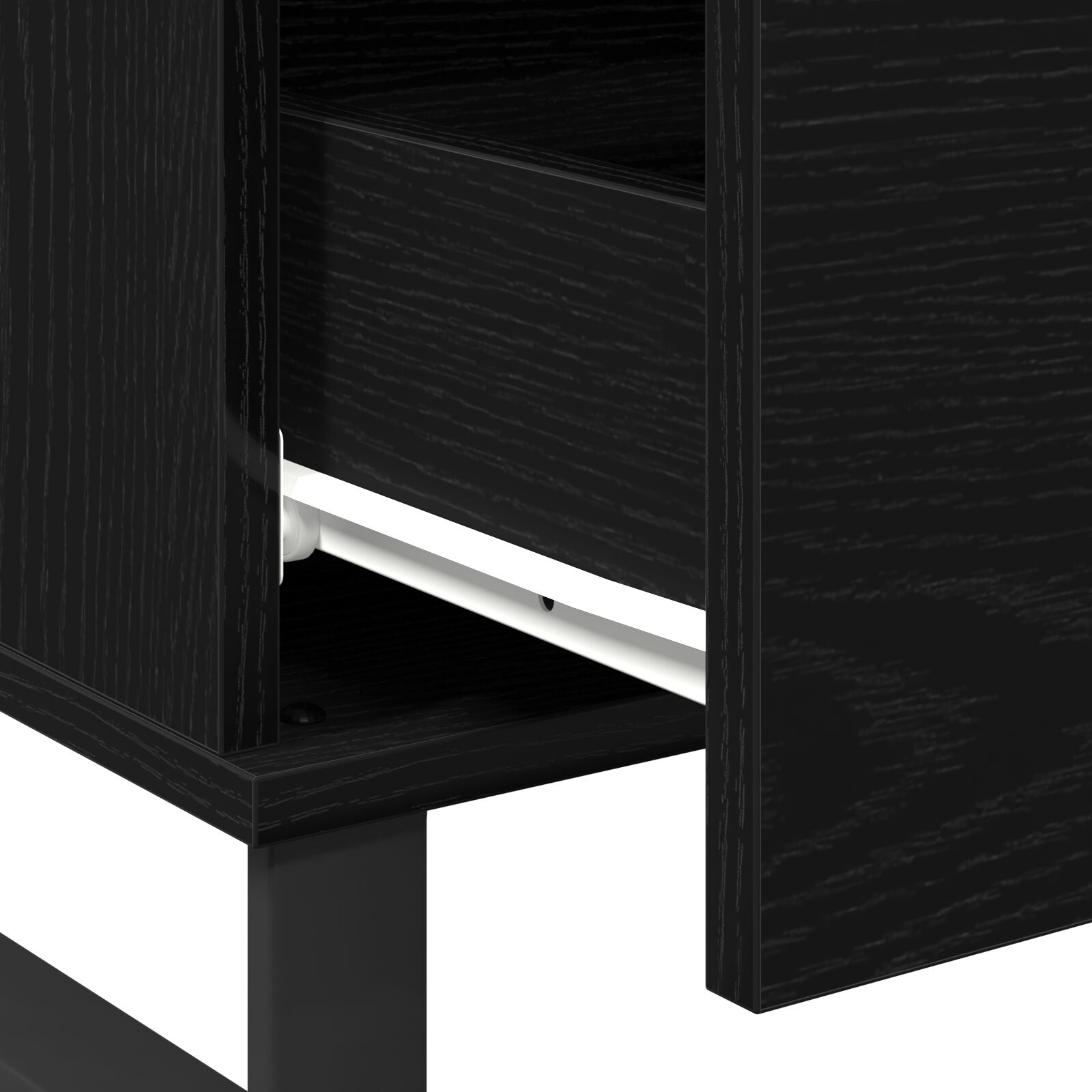 Salontafel 90X50X36,5 Cm Bewerkt Hout Zwart eiken