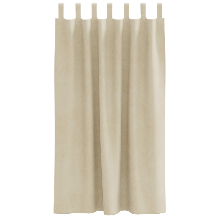 Blackout Gordijnen Met Hanglussen 2 Stuks Fluweel Crème 140 x 175 cm met ophanglussen