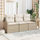Tuinset poly rattan beige 3-delig
