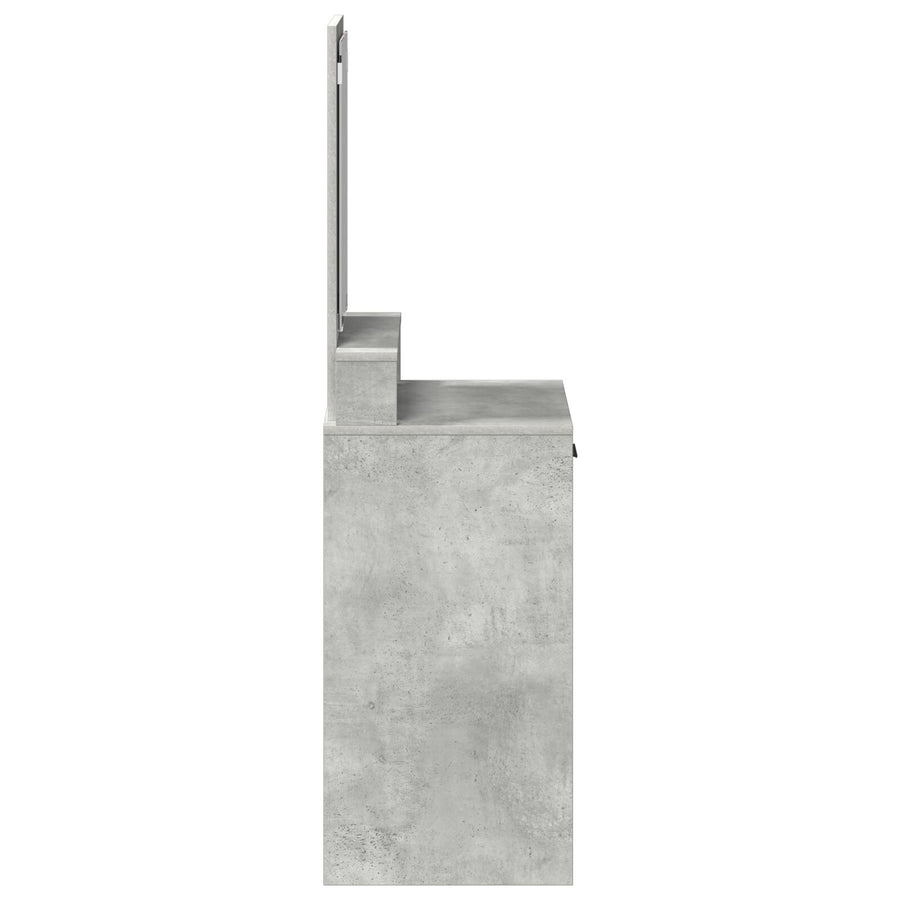 Kaptafel Met Lades Betonnen Grijs 50 x 41 x 140 cm Beton Grijs