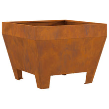 Vierkante Vuurkorf 50X50X30 Cm Weerbestendig Staal 50 x 50 x 38 cm Verweerd staal/Bruin