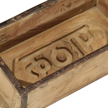 Dienbladen 4 Stuks Massief Hout Gerecycled 30 x 15 x 9 cm