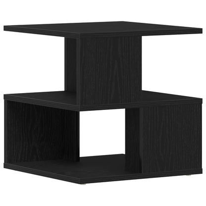 Bijzettafel Zwart Eiken 40X40X40 Cm Geengineerd Hout