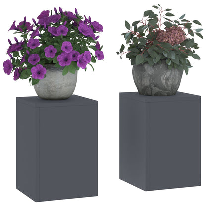 Buiten Plantenstandaards Pilar 2 Stuks 24X24X35 Cm Staal Anthraciet 2x (35 cm)