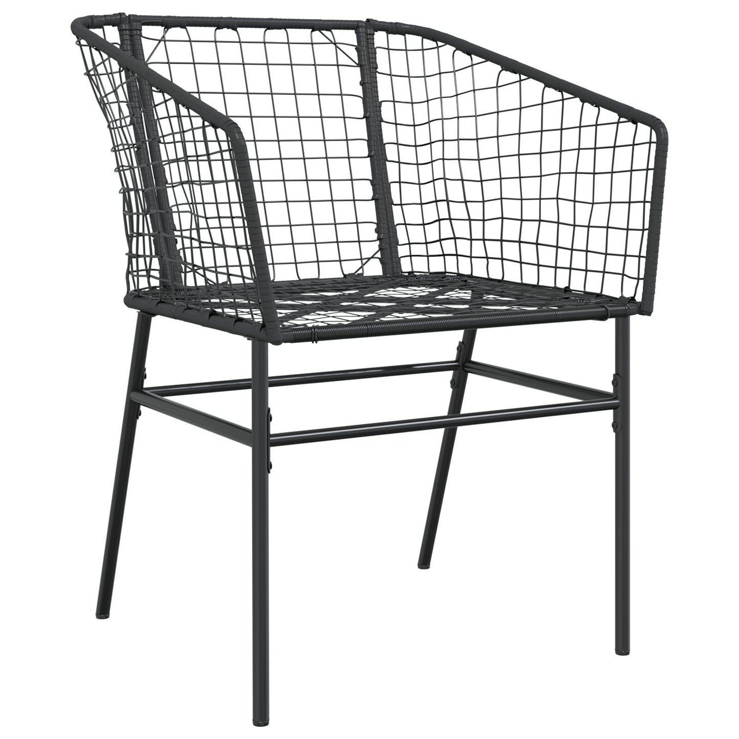 3-Delig Tuinset Zwart Poly Riet