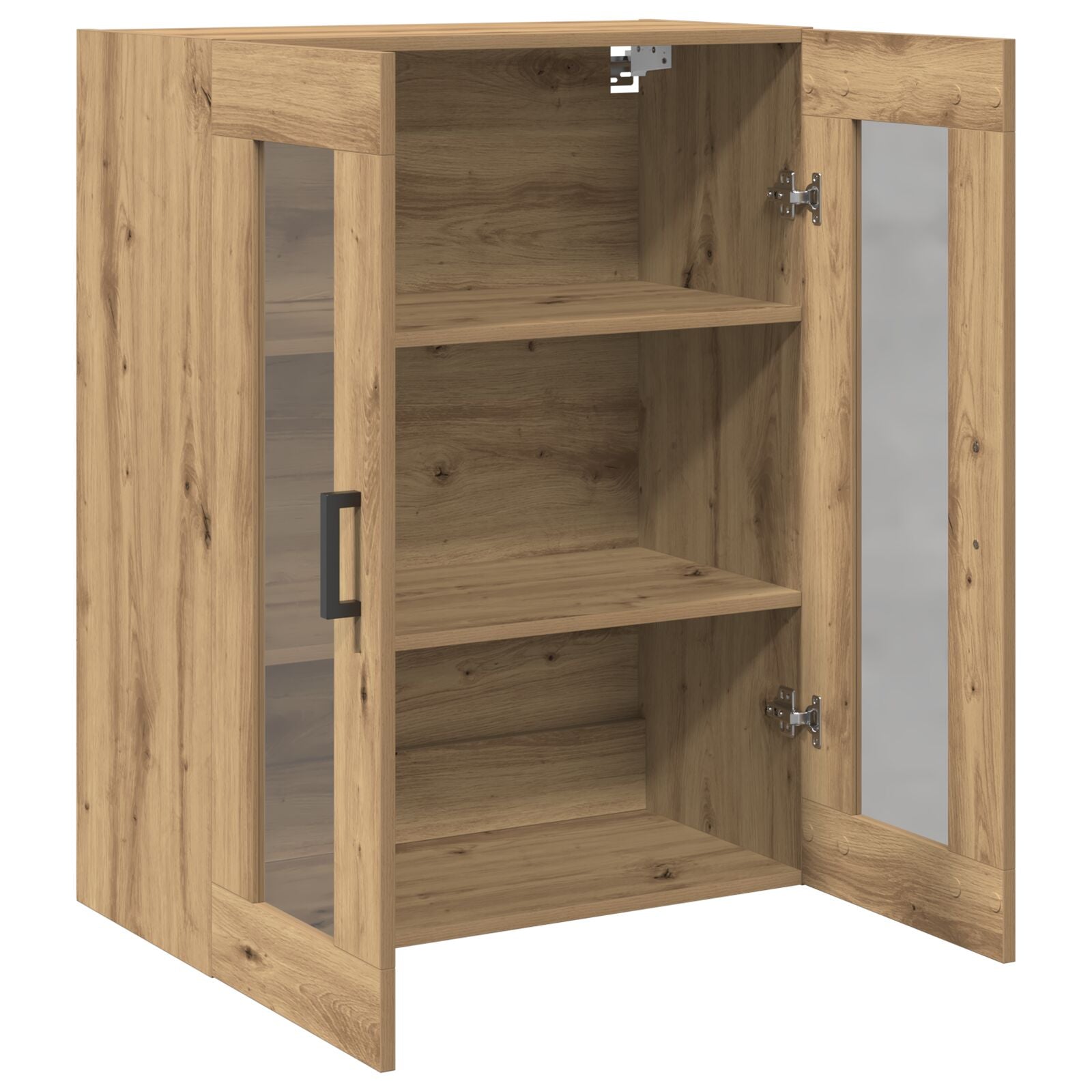 Wandkast Met Glazen Deuren Artisan Eiken 69.5X34X90 Cm