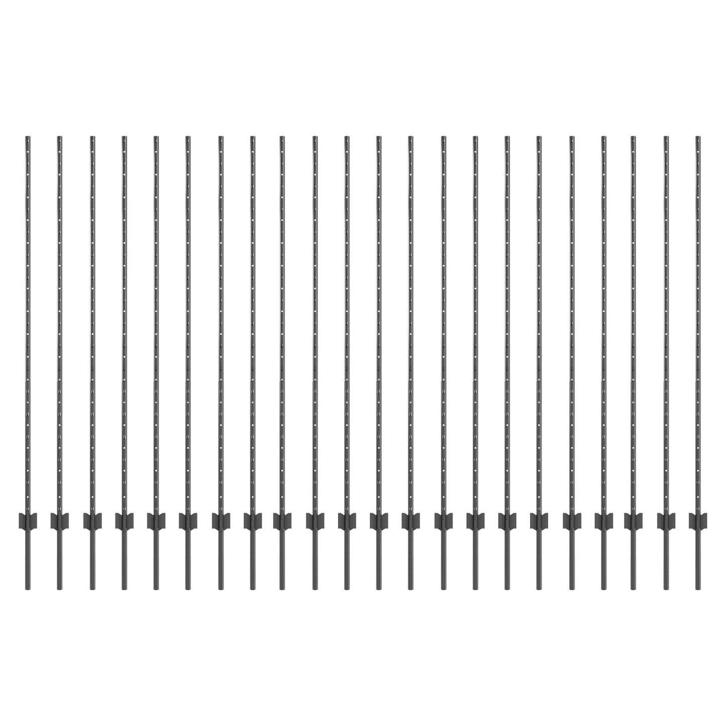 Hekpalen 44 stuks U-Channel Grijs 200 cm Staal