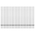 Fencing Post 22 pcs Grey 200 cm Steel
