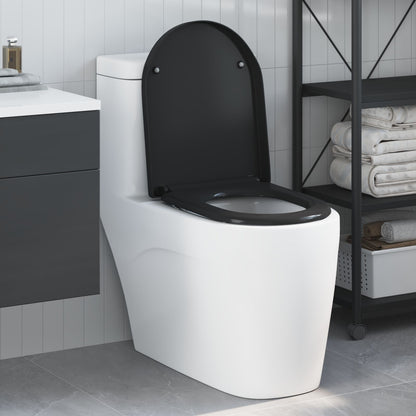Toiletbril Met Snelle Release En Zachte Sluiting Duroplast Zwart