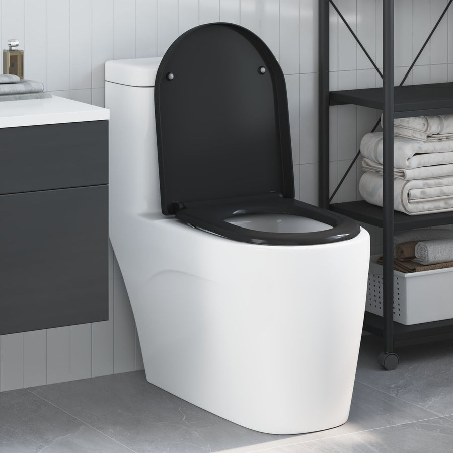 Toiletbril Met Snelle Release En Zachte Sluiting Duroplast Zwart