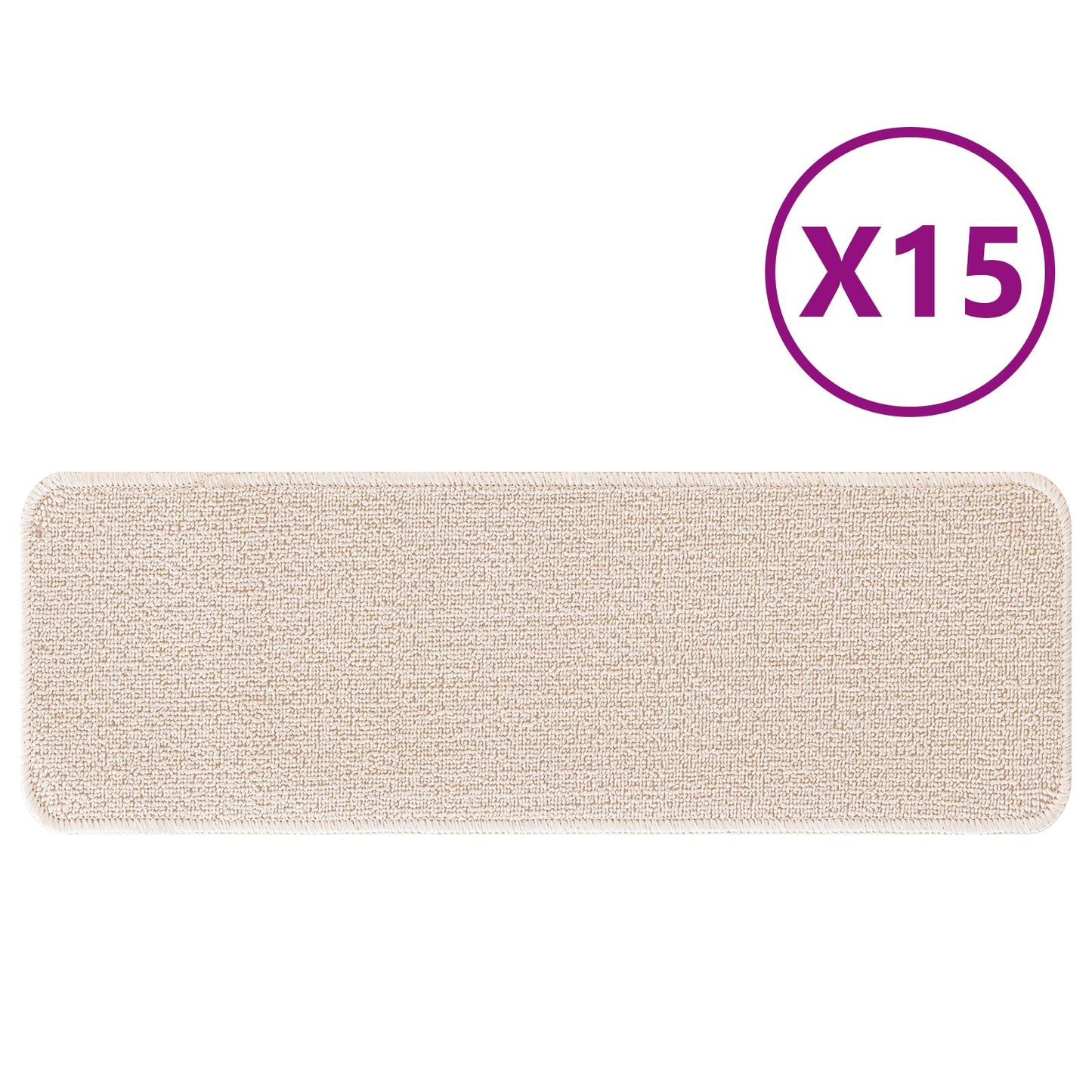 Trapmatten Met Latex Achterkant 25 x 60 cm Crème