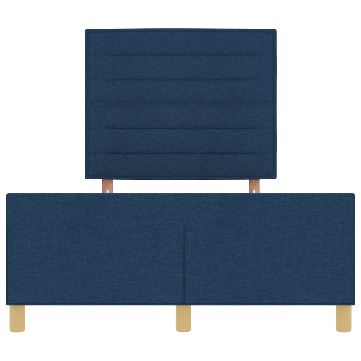 Bedframe Blauw 140X190 Cm Bekleed Crème