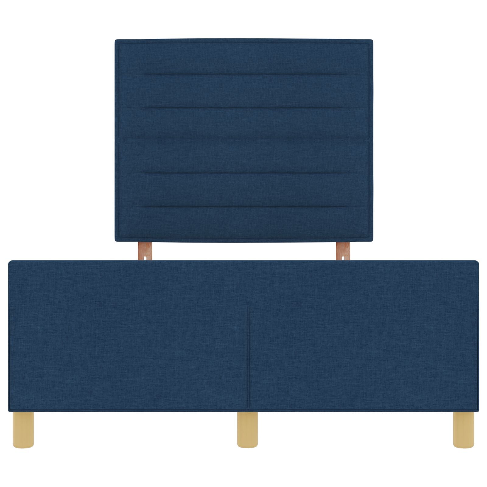Bedframe Blauw 140X190 Cm Bekleed Crème