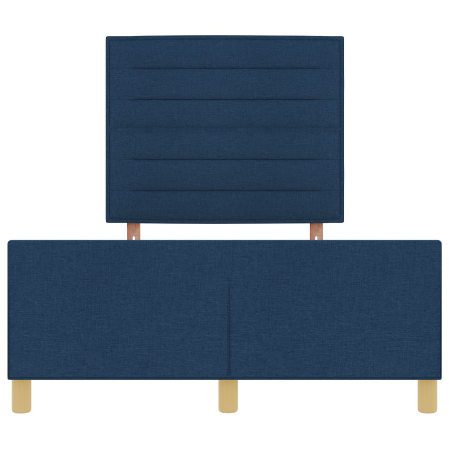 Bedframe Blauw 140X190 Cm Bekleed Crème