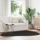 Vloerkleed zwart 140x200 cm polyester anti-slip