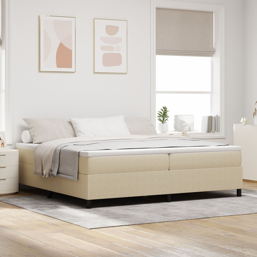 Boxspring Bed Met Matras Licht Groen Grijs 200X200 Cm Corduroy Stof