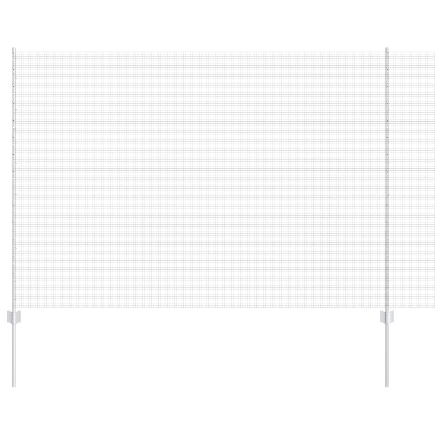 Gelaste Draadomheining Met 44 U-Palen Zilver 1.5X50 M Staal