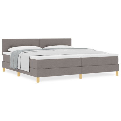 Boxspring Bed Met Matras Stof Taupe 200 x 200 cm Met knopen