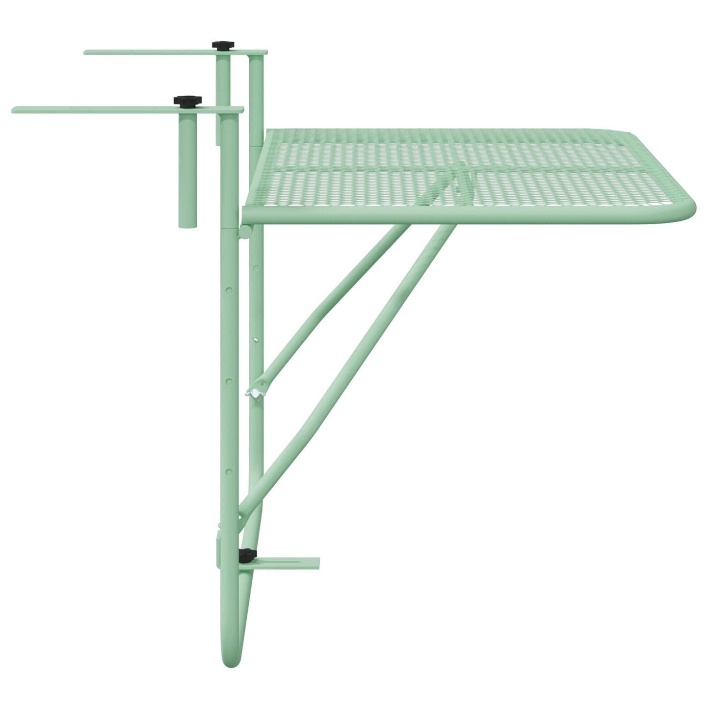 Vouwbare Hangende Balkontafel - , 60X40 Cm, Staal Mintgroen Gaasontwerp