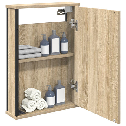 Spiegelkast Natuurlijke Eik Spaanplaat, Glas, Metaal Medium