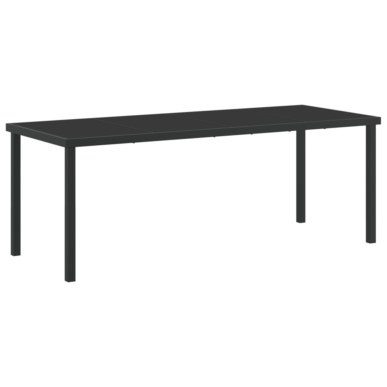 7-Delige Tuindinerset Zwart Pvc Riet