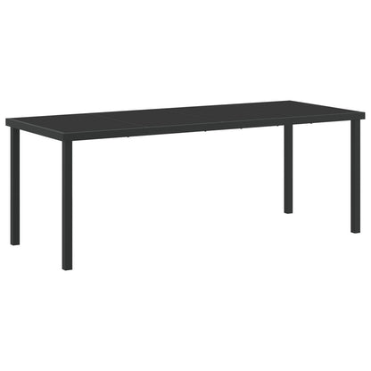 7-Delige Tuindinerset Zwart Pvc Riet