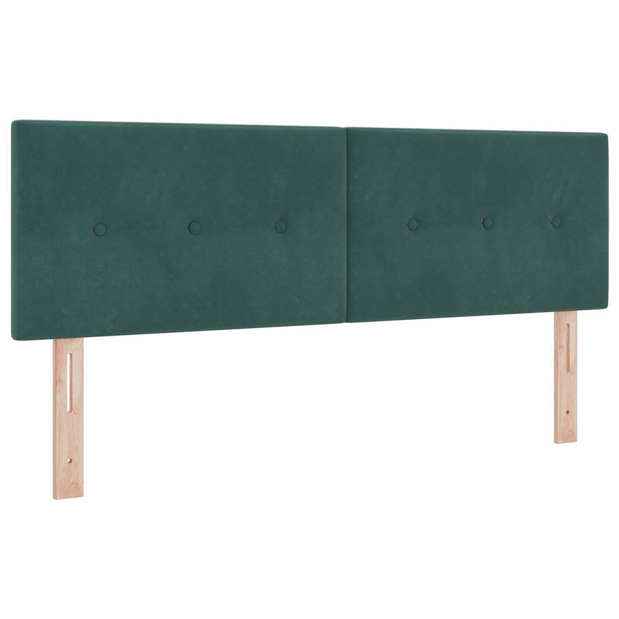 Hoofdbord Met Knopen Velvet Donkergroen 160 cm Lage hoofdbord