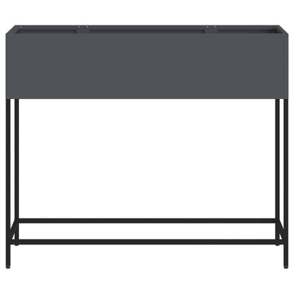 Verhoogde Tuinbak Staal Anthraciet 100 x 26 x 82 cm