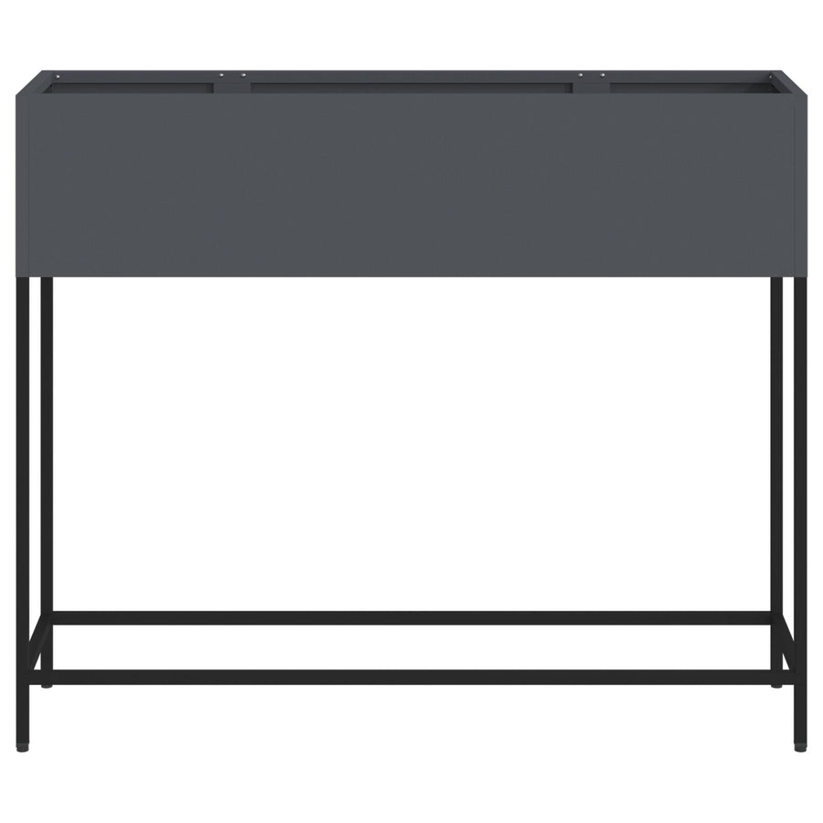 Verhoogde Tuinbak Staal Anthraciet 100 x 26 x 82 cm
