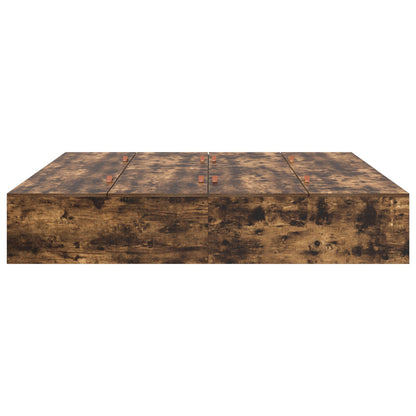 Opslagbed Smoked Oak Gerookt Eiken 200 x 200 cm