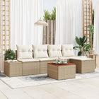 Tuinset poly rattan beige 4 personen