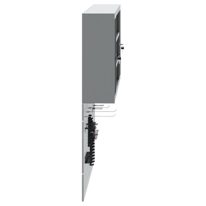 6-Delige Toolkast En Pegboard Set Wandgemonteerd Zwart Metaal