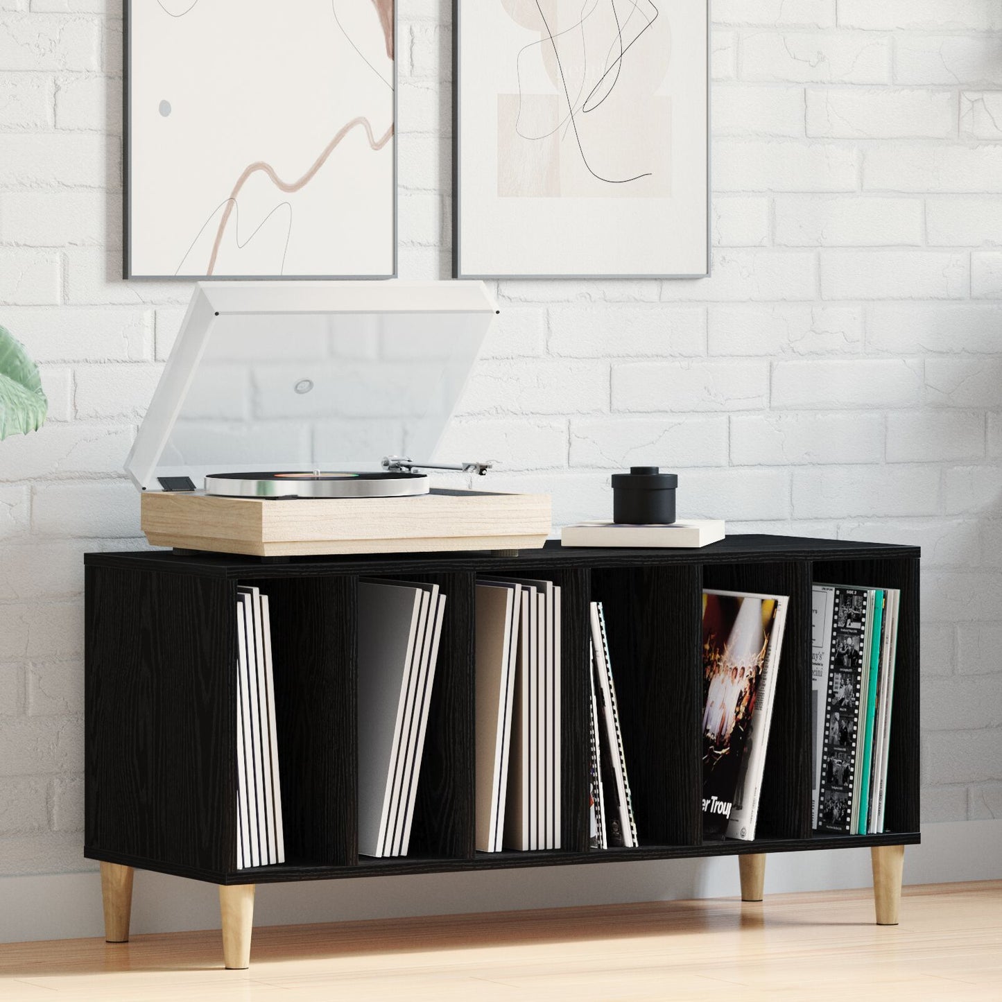 Recordkast 100X38X48 Cm Geëngineerd Hout