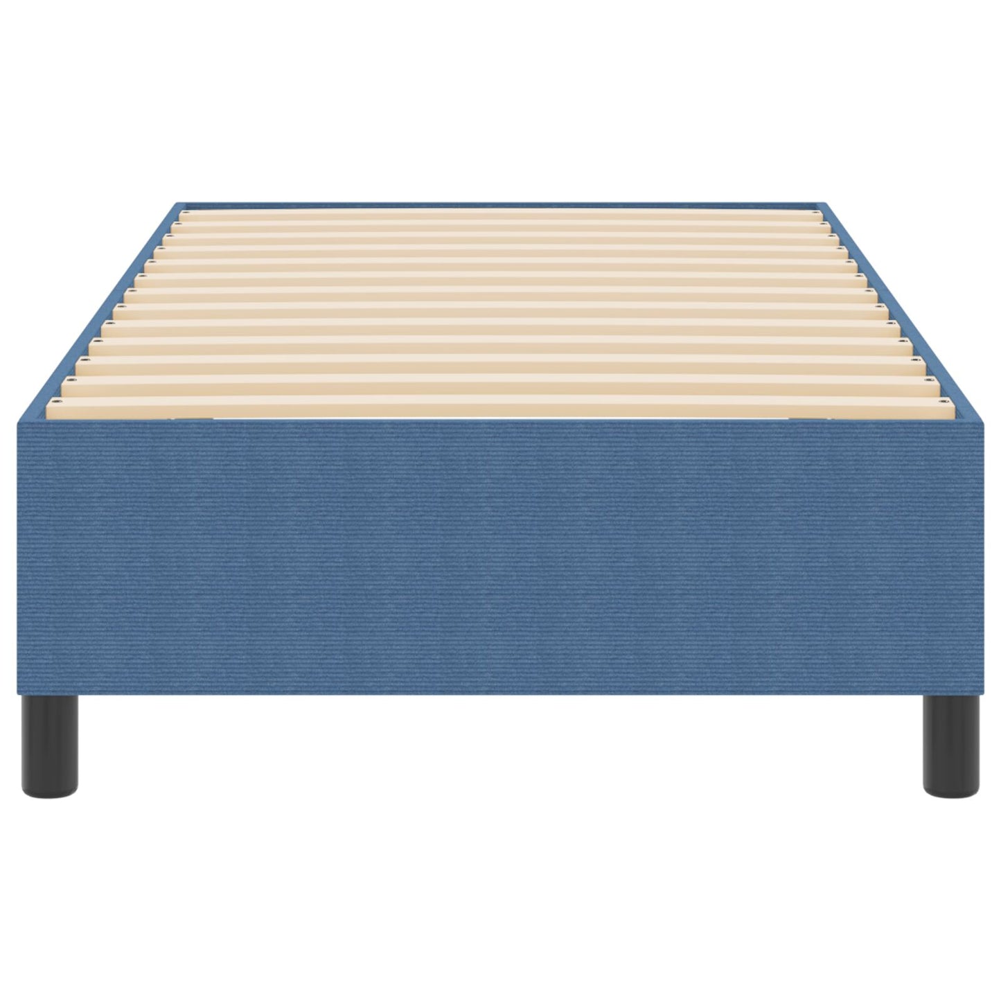 Boxspring Bed Katoenen Velours Blauw 90 x 200 cm