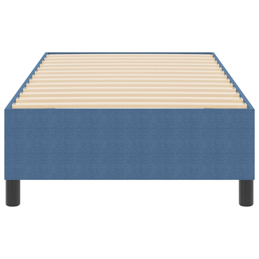 Boxspring Bed Katoenen Velours Blauw 90 x 200 cm
