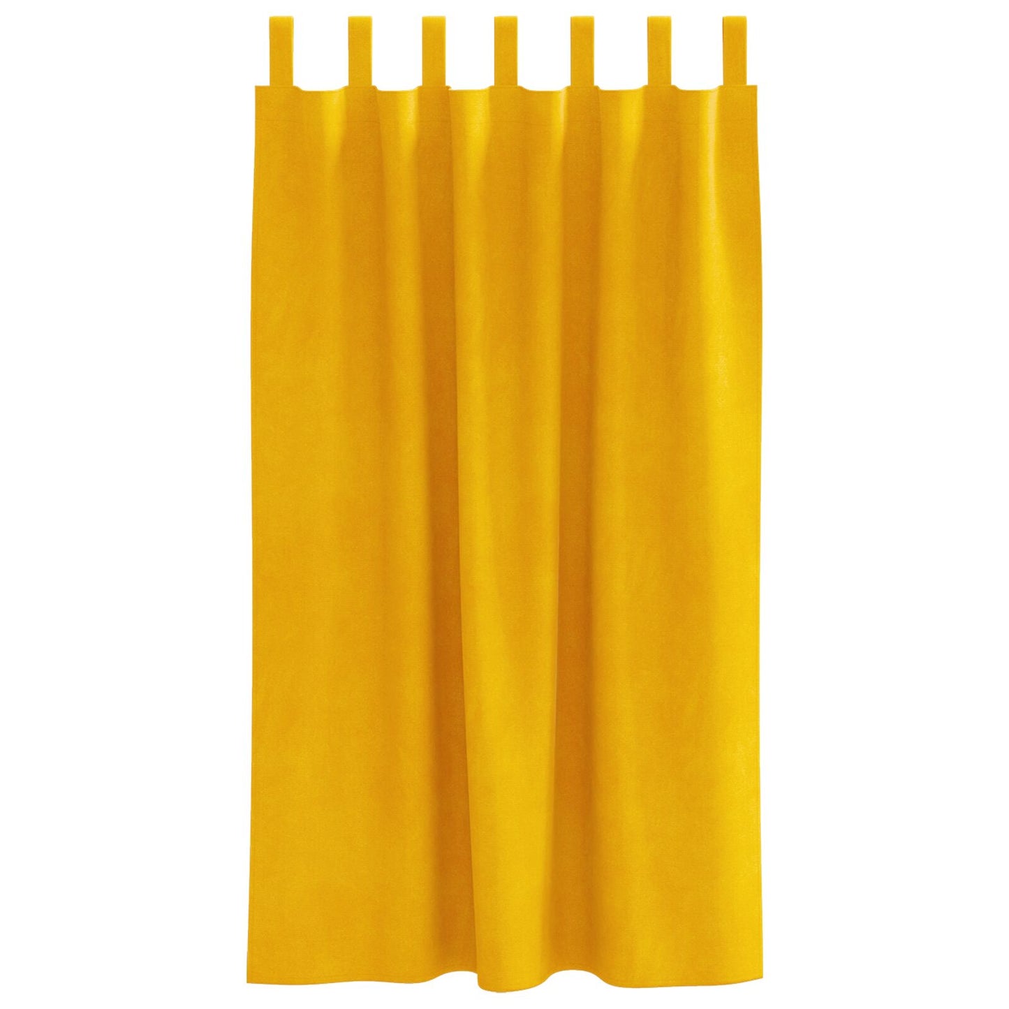 Blackout Gordijnen 2 Stuks Velours Mosterdgeel 140 x 175 cm met hanglussen