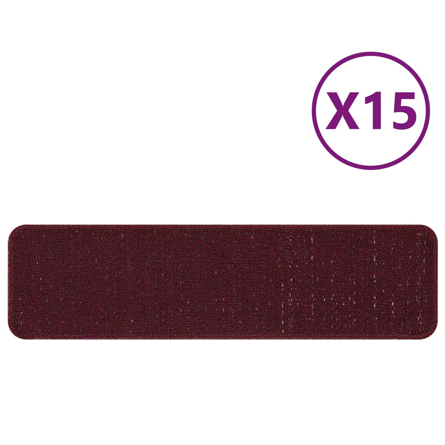Trapmatten Met Latex Achterkant 20 x 75 cm Bordeaux