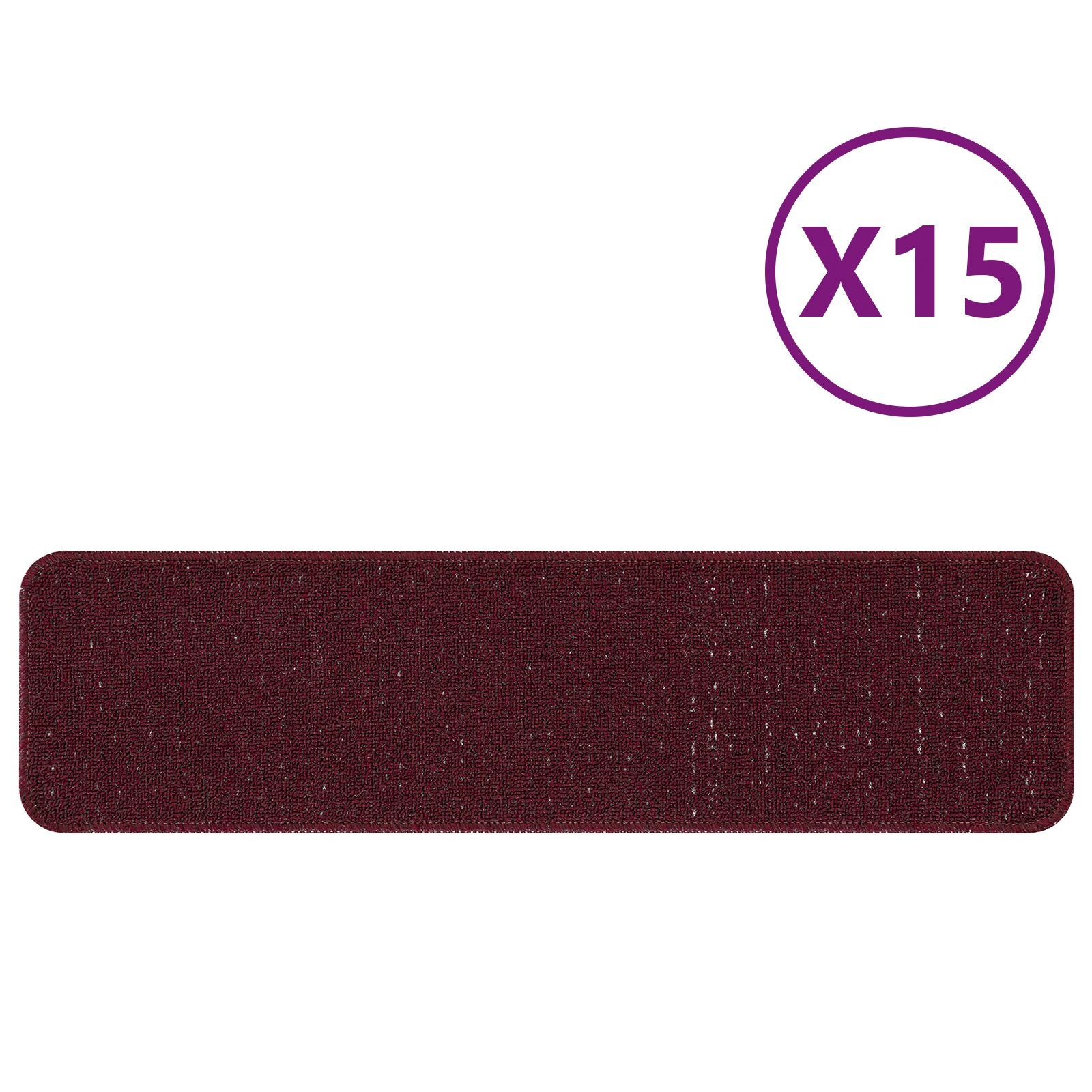 Trapmatten Met Latex Achterkant 20 x 75 cm Bordeaux