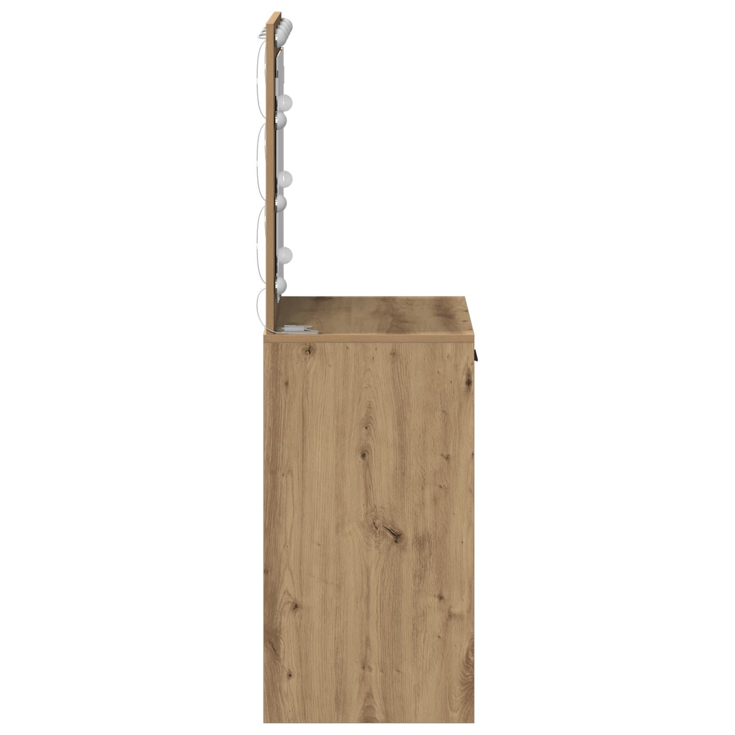 Kaptafel Met Led Verlichting Massief eikenhout 50 x 41 x 135 cm