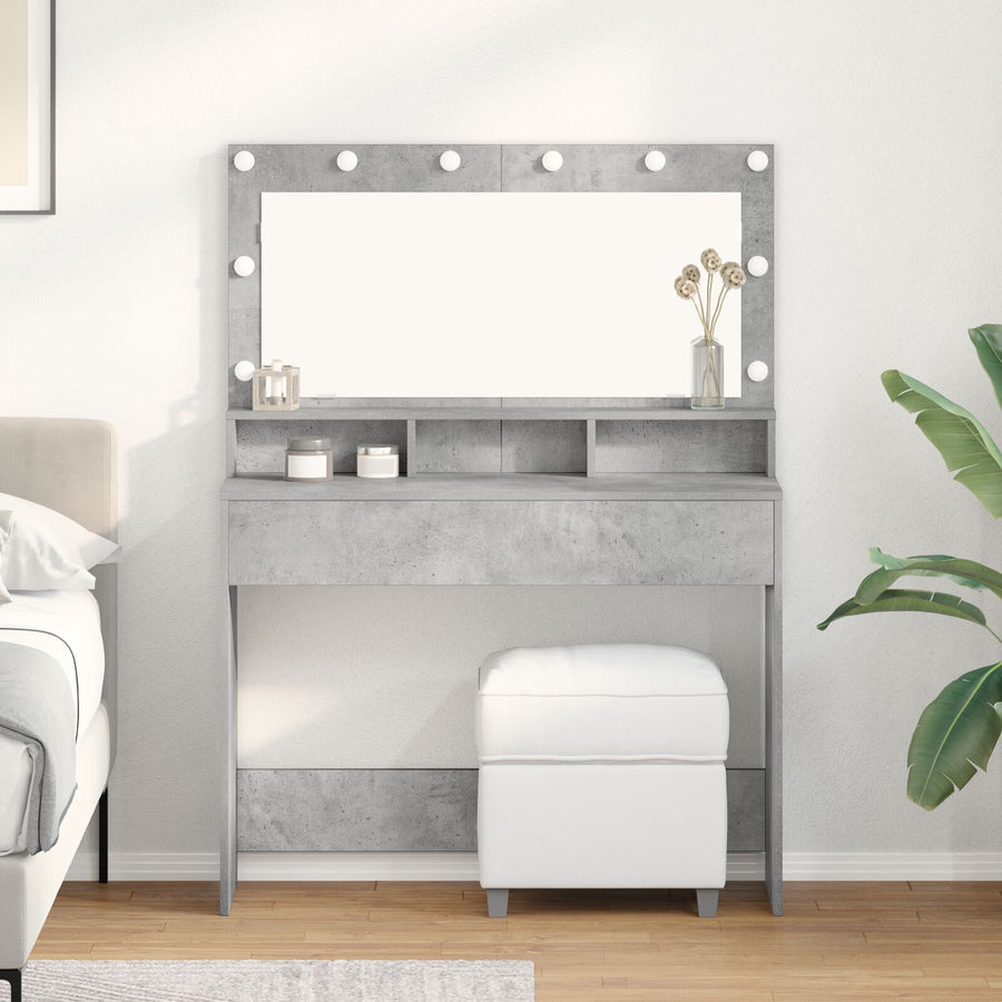 Kaptafel Met Led-Verlichting - Betonnen Grijs - Beton grijs 100 x 41 x 135 cm